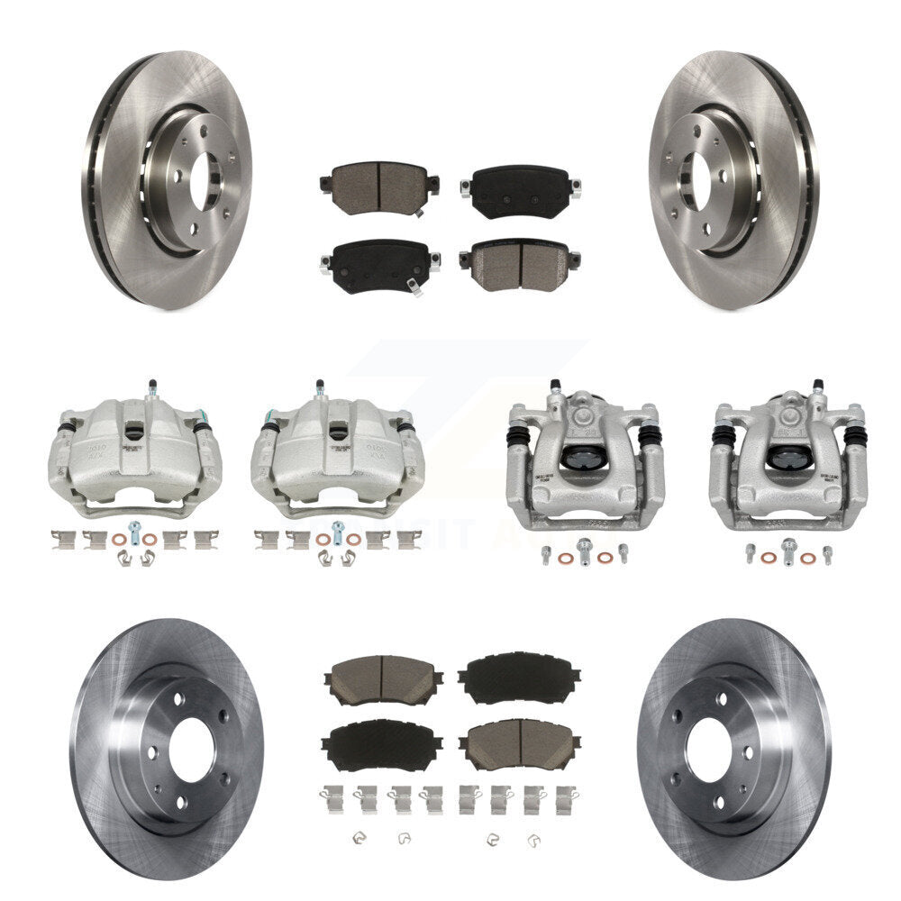 Kit de rotors d'étrier de frein à disque avant et arrière et plaquettes en céramique (10 pièces) pour Mazda 6