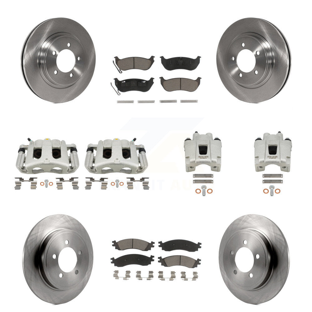 Rotors d'étrier de frein avant et arrière et Kit de plaquettes en céramique (10 pièces) pour Ford Explorer Spor