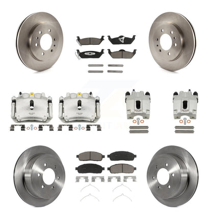 Kit de rotors d'étrier de frein à disque avant et arrière et plaquettes en céramique (10 pièces) pour Ford F-150
