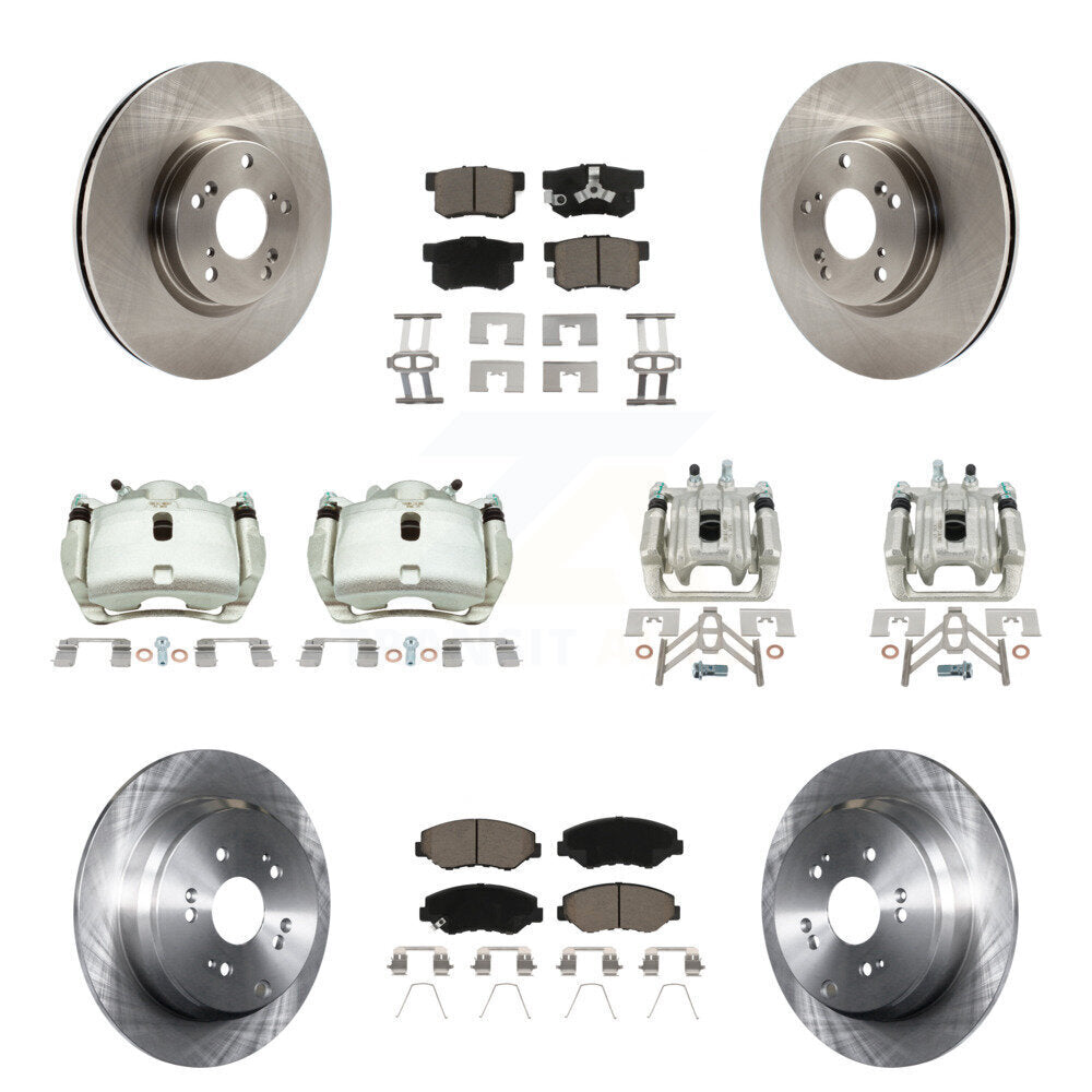 Kit de rotor d'étrier de frein avant et arrière et plaquettes en céramique (10 pièces) pour Honda CR-2005-2006