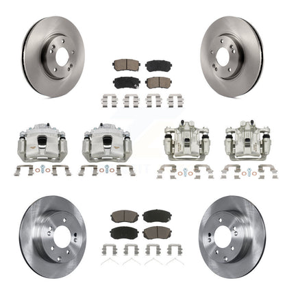 Rotors d'étrier de frein à disque avant et arrière et Kit de plaquettes en céramique (10 pièces) pour Hyundai Sonat