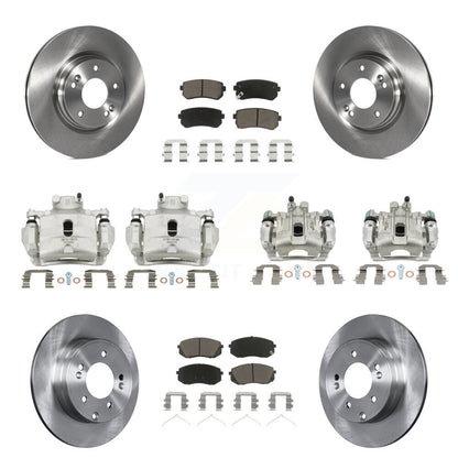 Rotors d'étrier de frein à disque avant et arrière et Kit de plaquettes en céramique (10 pièces) pour Hyundai Sonat