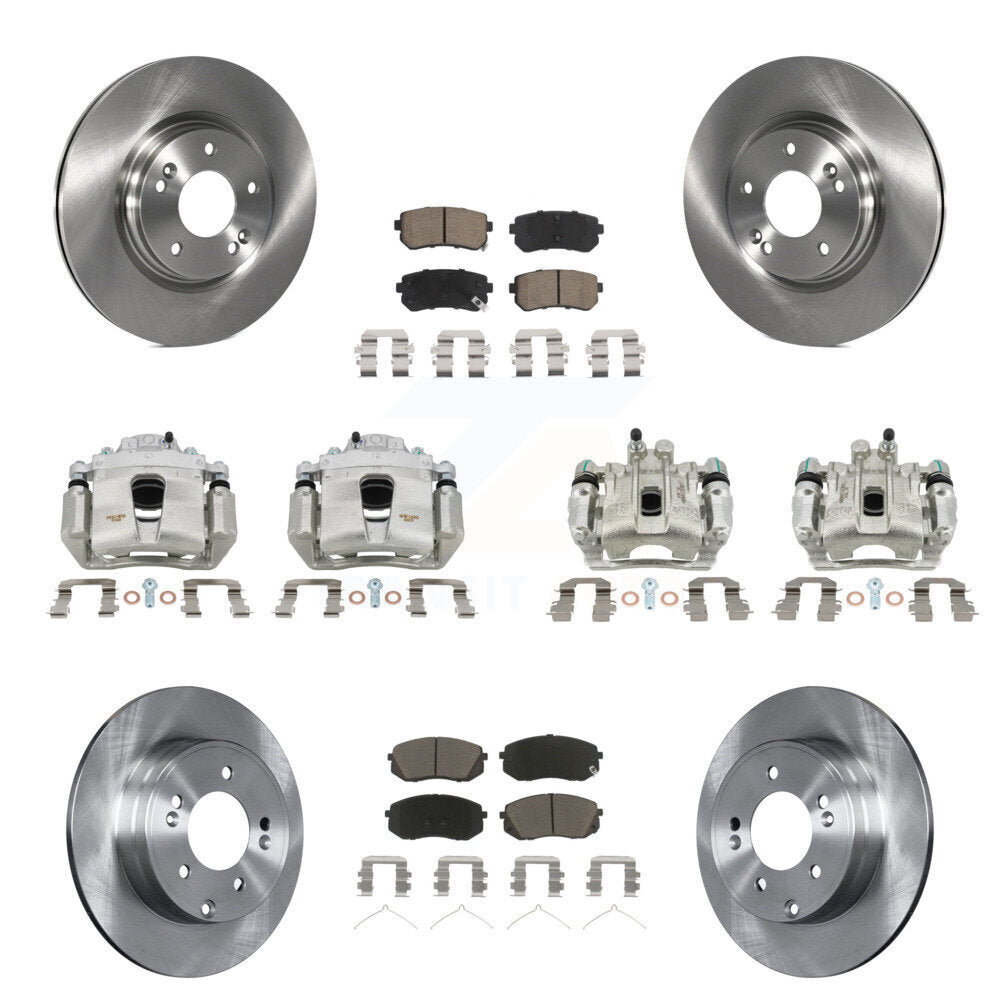 Kit de rotors d'étrier de frein à disque avant et arrière et plaquettes en céramique (10 pièces) pour Kia Optima
