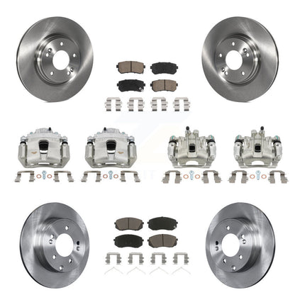 Kit de rotors d'étrier de frein à disque avant et arrière et plaquettes en céramique (10 pièces) pour Kia Optima