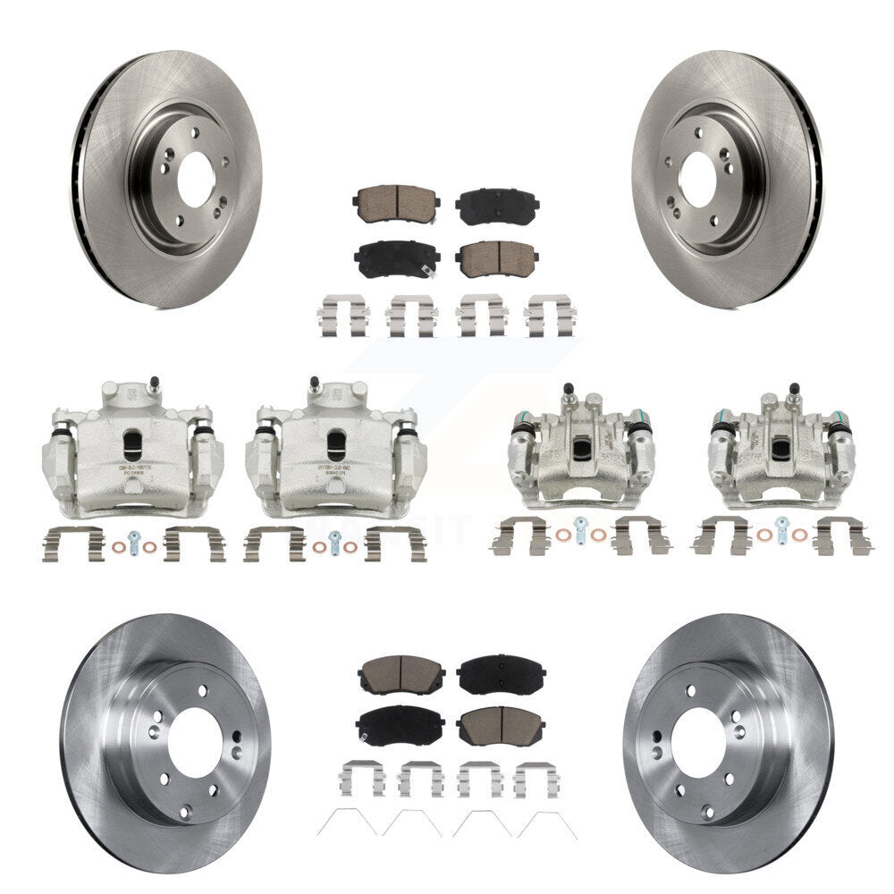Kit de rotors d'étrier de frein à disque avant et arrière et plaquettes en céramique (10 pièces) pour Kia Optima