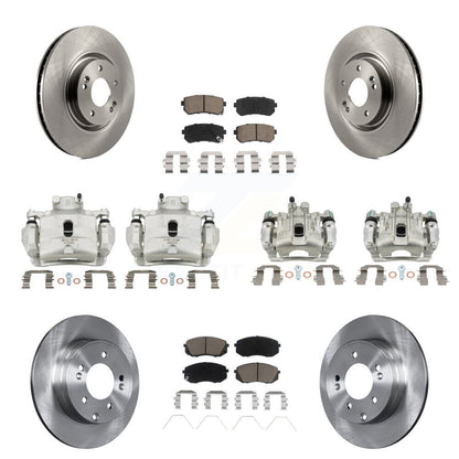 Kit de rotors d'étrier de frein à disque avant et arrière et plaquettes en céramique (10 pièces) pour Kia Optima