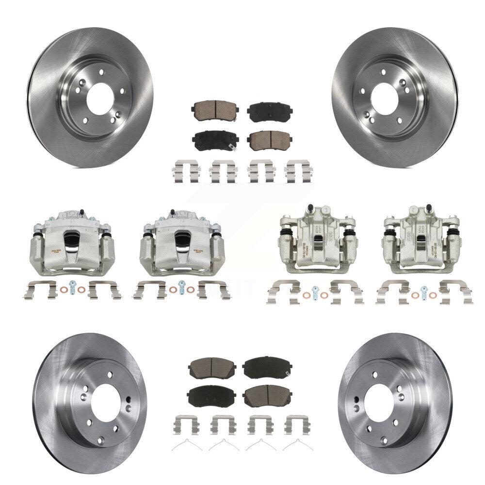 Kit de rotors d'étrier de frein à disque avant et arrière et plaquettes en céramique (10 pièces) pour Kia Optima