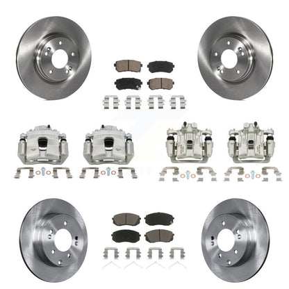Kit de rotors d'étrier de frein à disque avant et arrière et plaquettes en céramique (10 pièces) pour Kia Optima
