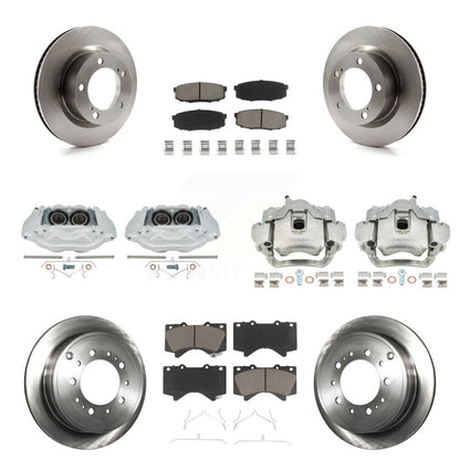 Kit de Rotor d'étrier de frein avant et arrière et plaquettes en céramique (10 pièces) pour Lexus LX570 Toyot