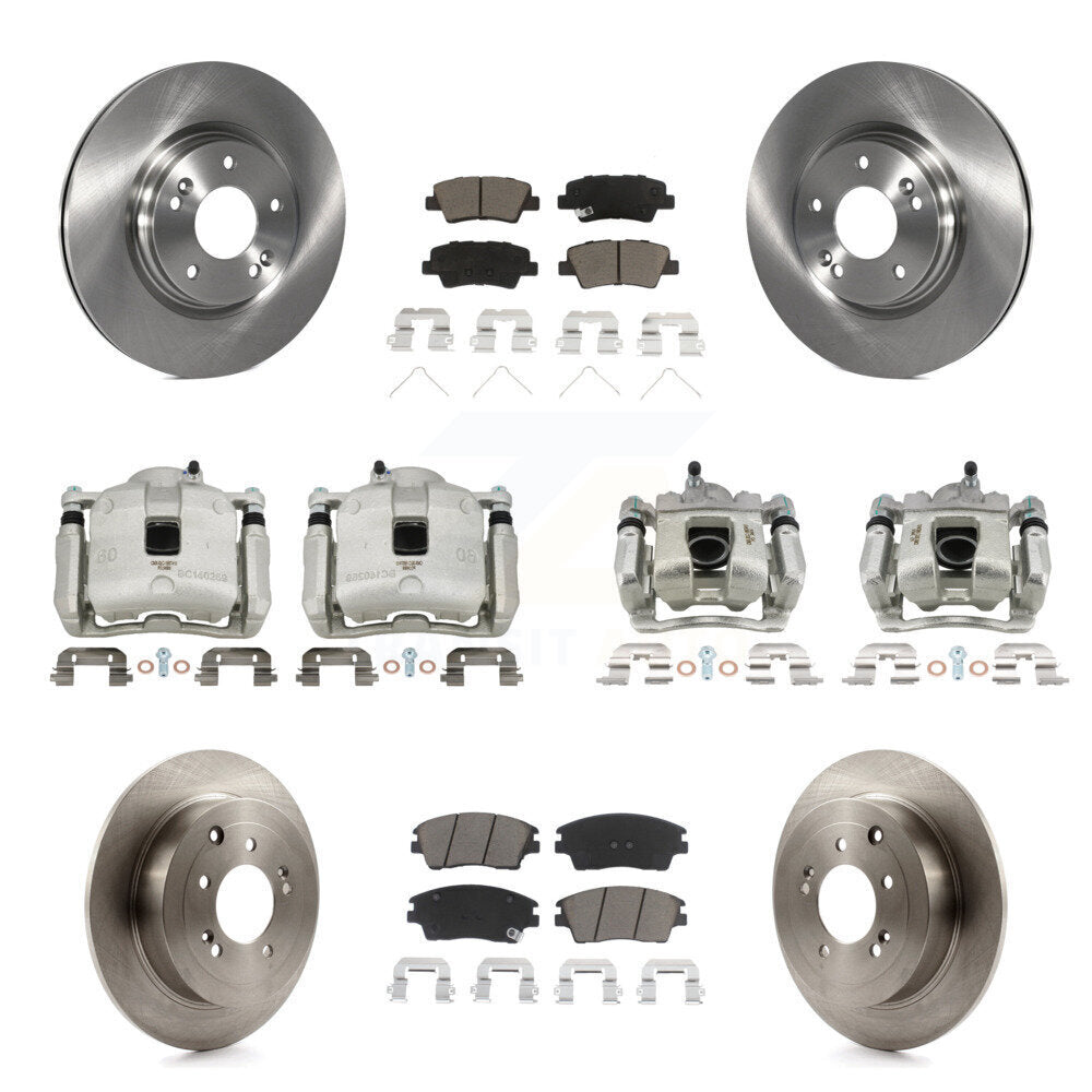Kit de Rotor d'étrier de frein avant et arrière et plaquettes en céramique (10 pièces) pour Hyundai Tucson Ki