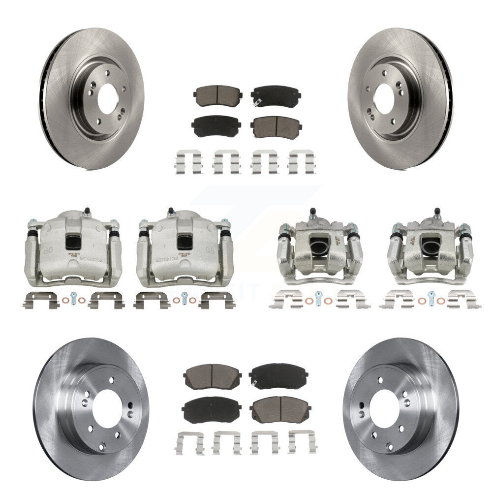 Rotors d'étrier de frein à disque avant et arrière et Kit de plaquettes en céramique (10 pièces) pour Hyundai Tucso