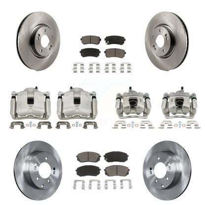 Rotors d'étrier de frein à disque avant et arrière et Kit de plaquettes en céramique (10 pièces) pour Hyundai Tucso