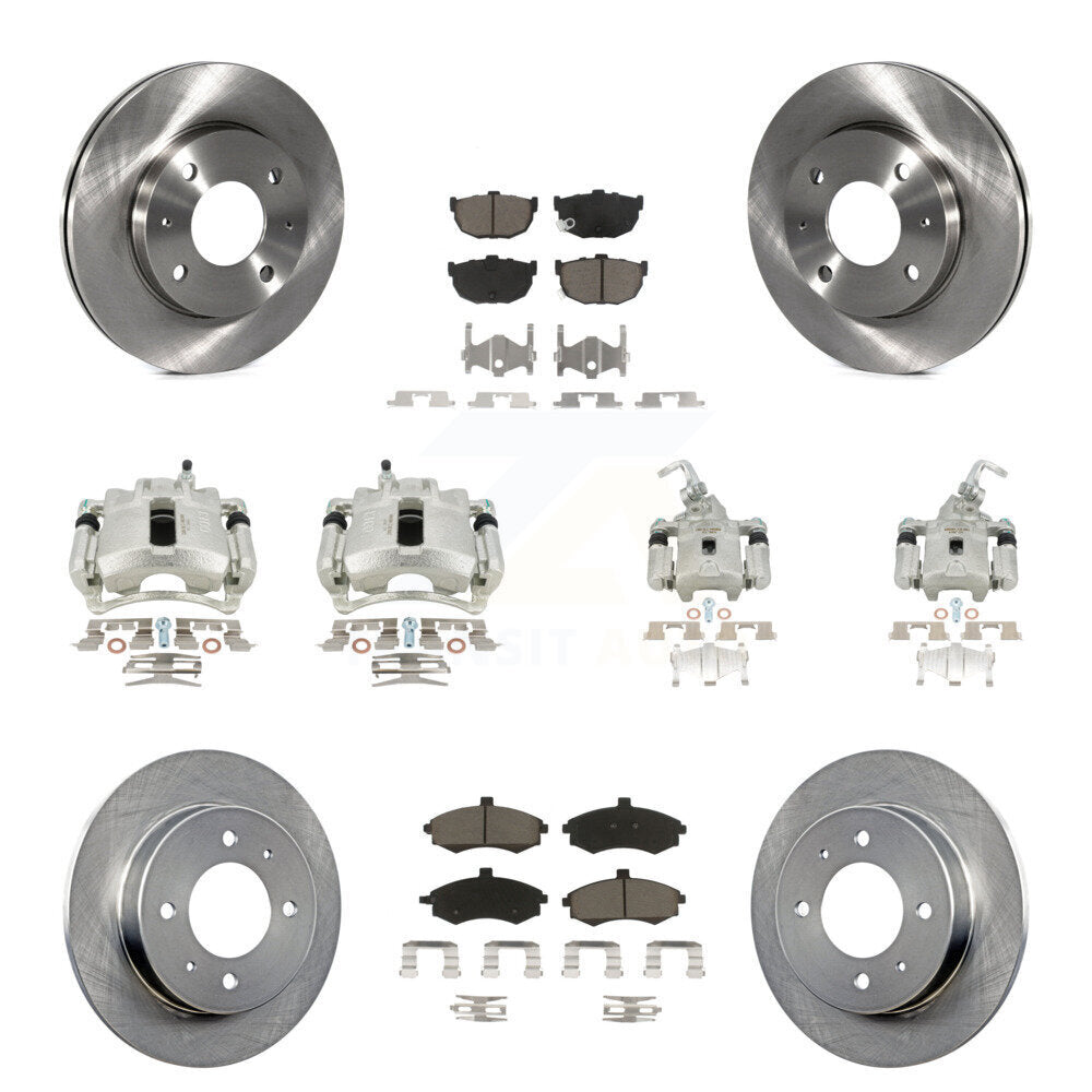 Kit de Rotor d'étrier de frein à disque avant et arrière et plaquettes en céramique (10 pièces) pour Hyundai Elantr