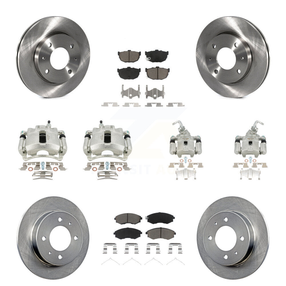 Kit de Rotor d'étrier de frein à disque avant et arrière et plaquettes en céramique (10 pièces) pour Hyundai Elantr