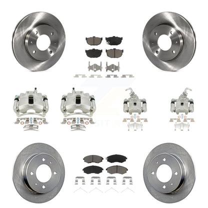 Kit de Rotor d'étrier de frein à disque avant et arrière et plaquettes en céramique (10 pièces) pour Hyundai Elantr