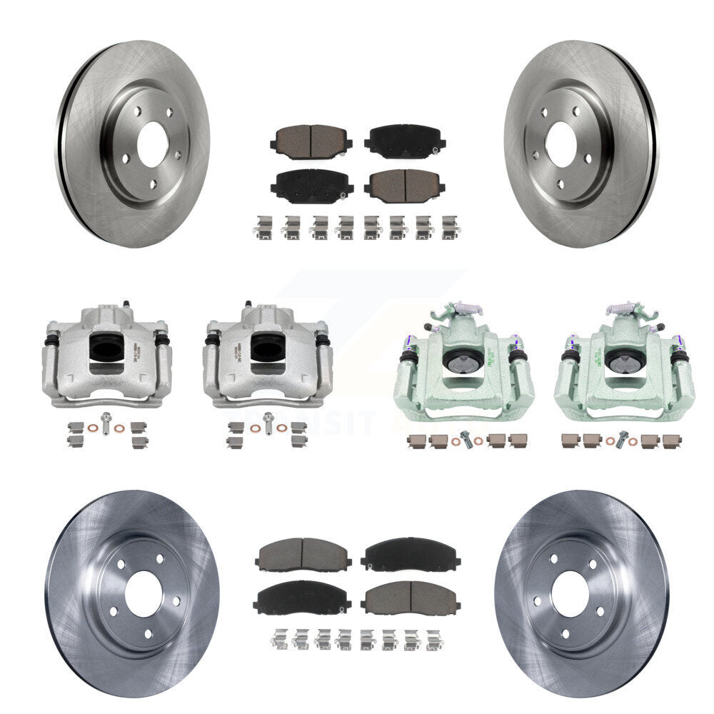 Kit de rotors d'étrier de frein à disque avant et arrière et plaquettes en céramique (10 pièces) pour Ram C/V