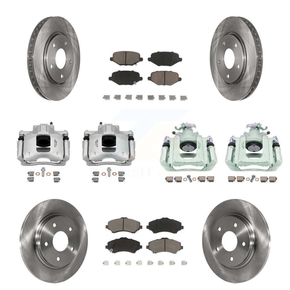 Kit de rotors d'étrier de frein à disque avant et arrière et plaquettes en céramique (10 pièces) pour Ram C/V