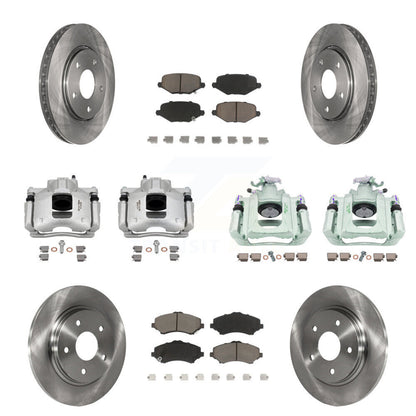 Kit de rotors d'étrier de frein à disque avant et arrière et plaquettes en céramique (10 pièces) pour Ram C/V