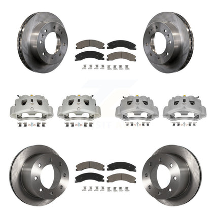 Kit de rotor d'étrier de frein avant et arrière et plaquettes en céramique (10 pièces) pour GMC Sierra 3500 H