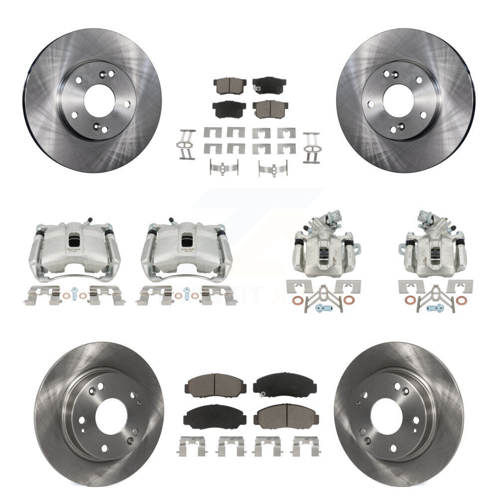 Kit de rotors d'étrier de frein à disque avant et arrière et plaquettes en céramique (10 pièces) pour Acura CSX