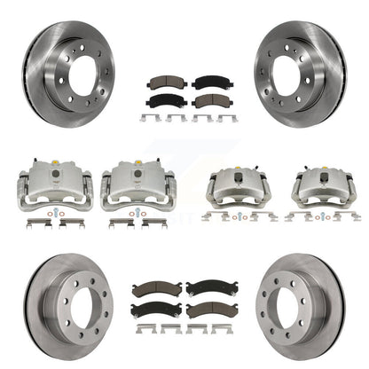 Rotor d'étrier de frein à disque avant et arrière et Kit de plaquettes en céramique (10 pièces) pour GMC Savana 250