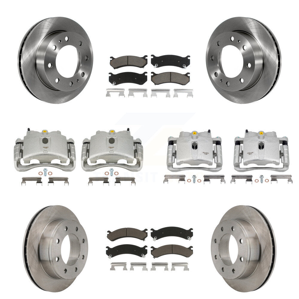 Rotor d'étrier de frein avant et arrière et Kit de plaquettes en céramique (10 pièces) pour GMC Chevrolet Sierr