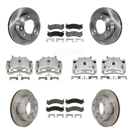 Rotor d'étrier de frein avant et arrière et Kit de plaquettes en céramique (10 pièces) pour GMC Chevrolet Sierr