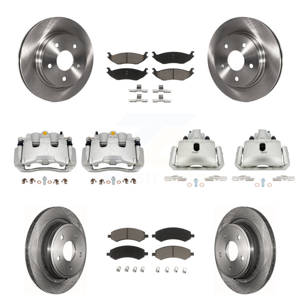 Rotor d'étrier de frein avant et arrière et Kit de plaquettes en céramique (10 pièces) pour Chrysler Aspen Dodg