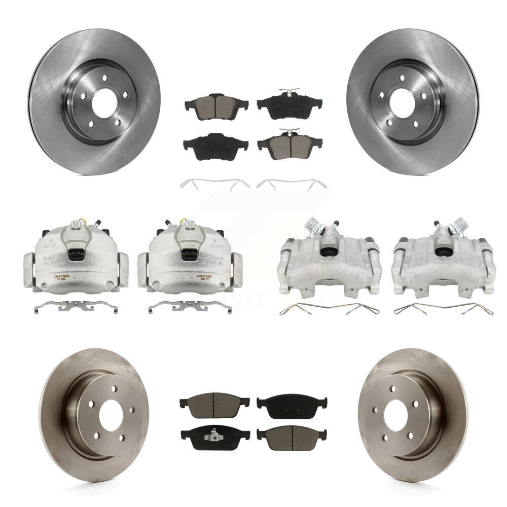 Kit de rotors d'étrier de frein à disque avant et arrière et plaquettes en céramique (10 pièces) pour Ford Escape