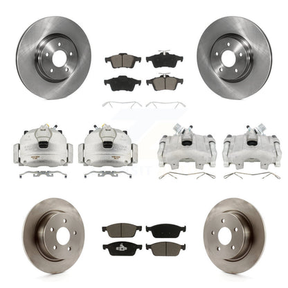 Kit de rotors d'étrier de frein à disque avant et arrière et plaquettes en céramique (10 pièces) pour Ford Escape
