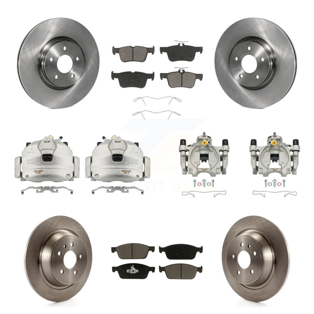 Rotors d'étrier de frein avant et arrière et Kit de plaquettes en céramique (10 pièces) pour Ford Escape Lincol