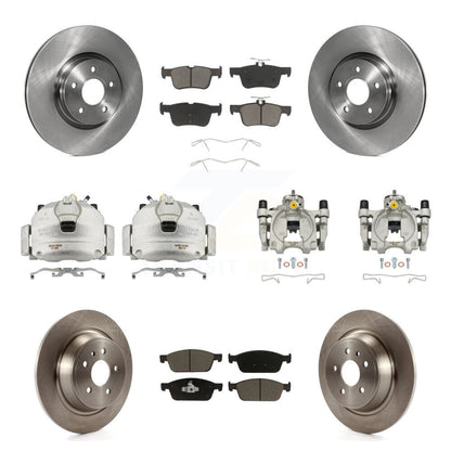 Rotors d'étrier de frein avant et arrière et Kit de plaquettes en céramique (10 pièces) pour Ford Escape Lincol