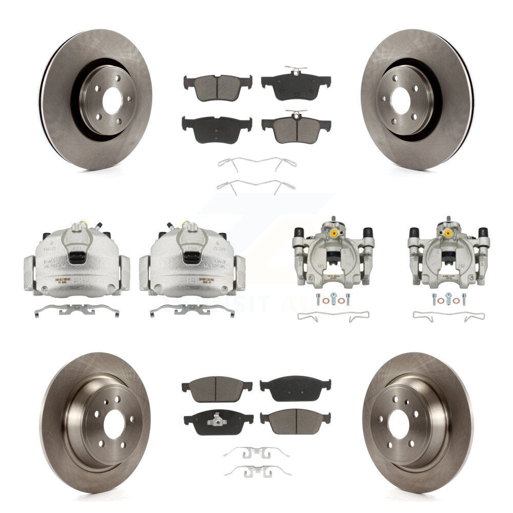 Kit de rotors d'étrier de frein à disque avant et arrière et plaquettes en céramique (10 pièces) pour Lincoln MK