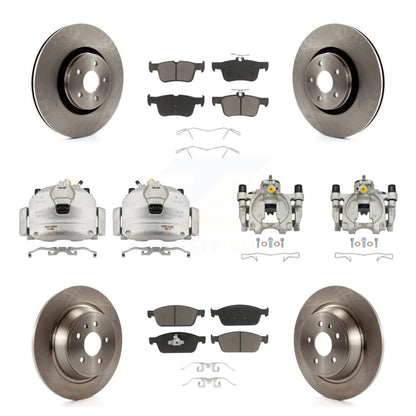 Kit de rotors d'étrier de frein à disque avant et arrière et plaquettes en céramique (10 pièces) pour Lincoln MK