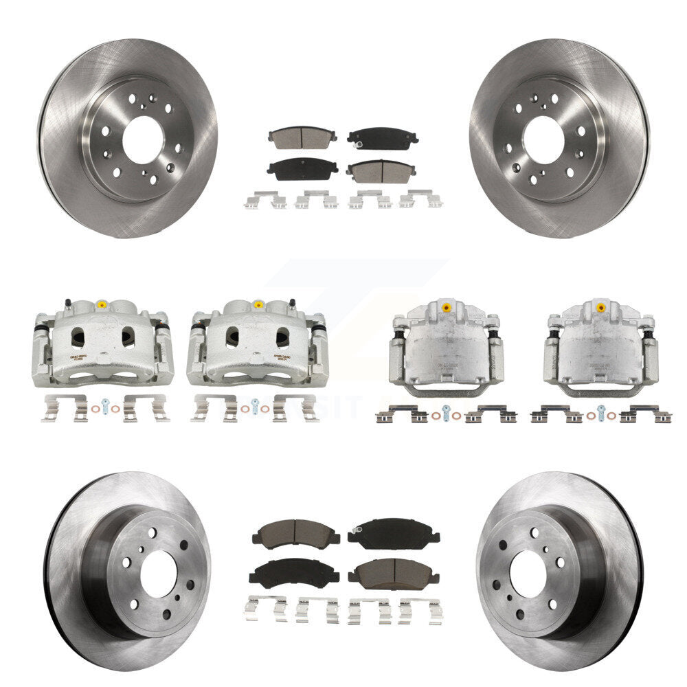 Rotor d'étrier de frein avant et arrière et Kit de plaquettes en céramique (10 pièces) pour Chevrolet GMC Sierr