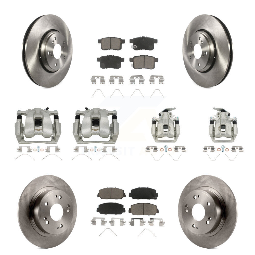 Rotors d'étrier de frein à disque avant et arrière et Kit de plaquettes en céramique (10 pièces) pour Honda Accor