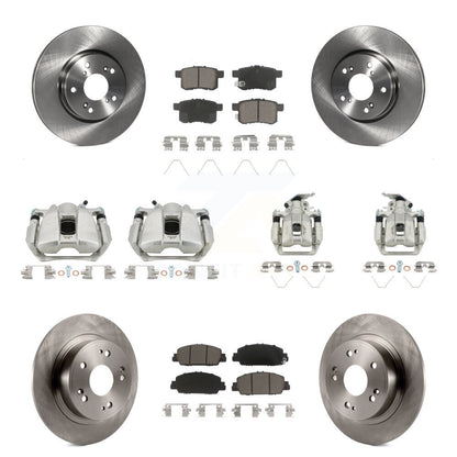 Rotors d'étrier de frein à disque avant et arrière et Kit de plaquettes en céramique (10 pièces) pour Honda Accor