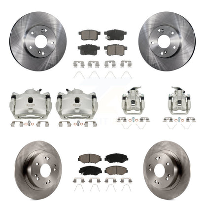 Rotors d'étrier de frein à disque avant et arrière et Kit de plaquettes en céramique (10 pièces) pour Honda Accor