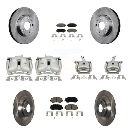 Rotor d'étrier de frein avant et arrière et Kit de plaquettes en céramique (10 pièces) pour Mazda CX-2013 – 2015