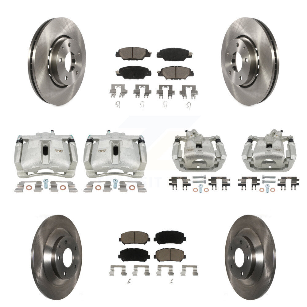 Kit de rotors d'étrier de frein à disque avant et arrière et plaquettes en céramique (10 pièces) pour Mazda CX-5