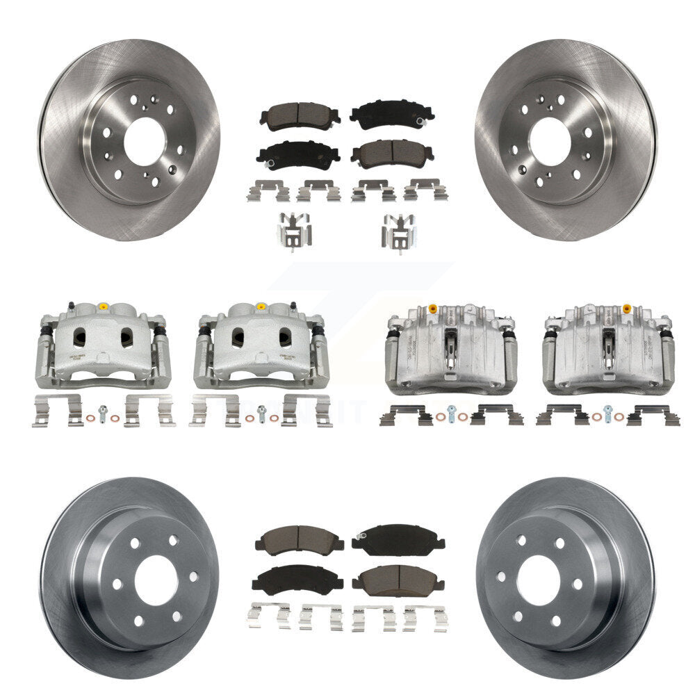 Kit de rotors d'étrier de frein à disque avant et arrière et plaquettes en céramique pour KC8-101233C