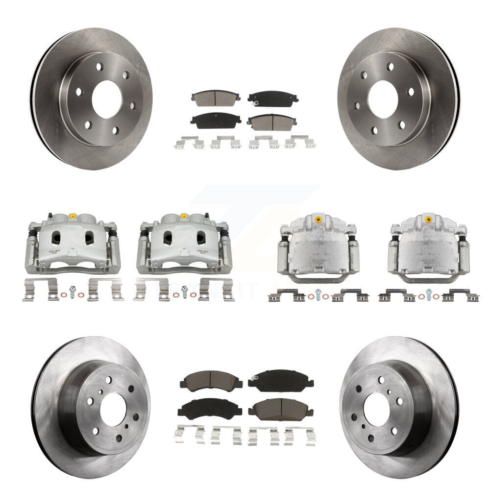 Rotor d'étrier de frein à disque avant et arrière et Kit de plaquettes en céramique (10 pièces) pour GMC Sierra 150