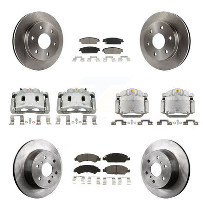 Rotor d'étrier de frein à disque avant et arrière et Kit de plaquettes en céramique (10 pièces) pour GMC Sierra 150