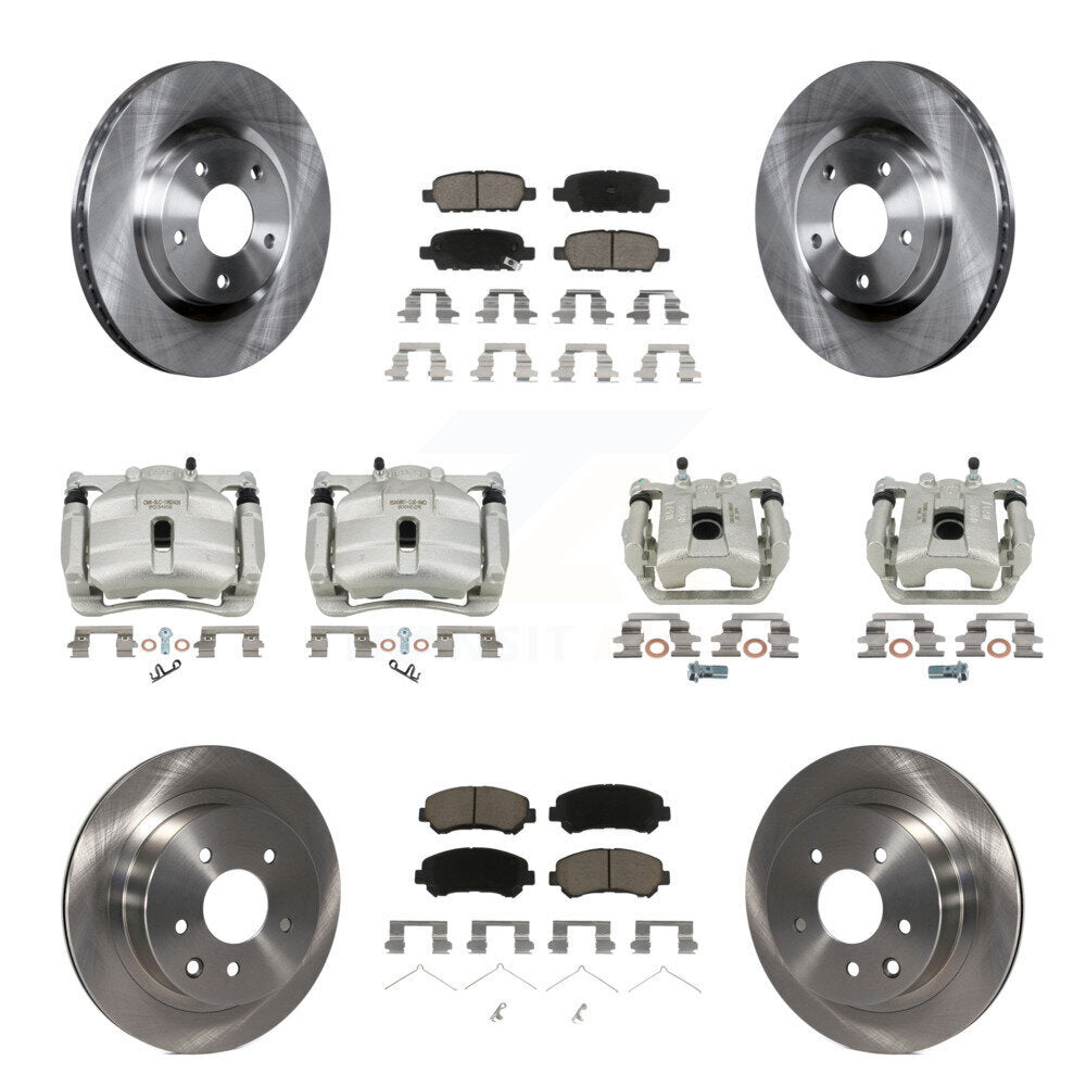 Kit de rotors d'étrier de frein avant et arrière et plaquettes en céramique (10 pièces) pour Nissan Rogue Selec