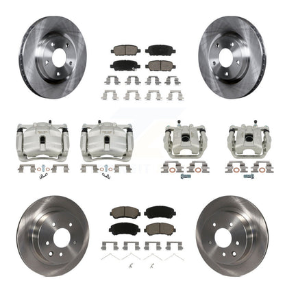 Kit de rotors d'étrier de frein avant et arrière et plaquettes en céramique (10 pièces) pour Nissan Rogue Selec