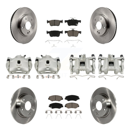 Kit de rotors d'étrier de frein à disque avant et arrière et plaquettes en céramique (10 pièces) pour Honda Civi