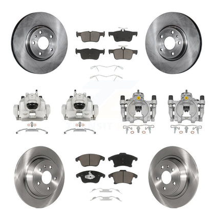 Rotors d'étrier de frein avant et arrière et Kit de plaquettes en céramique (10 pièces) pour Ford Fusion Lincol