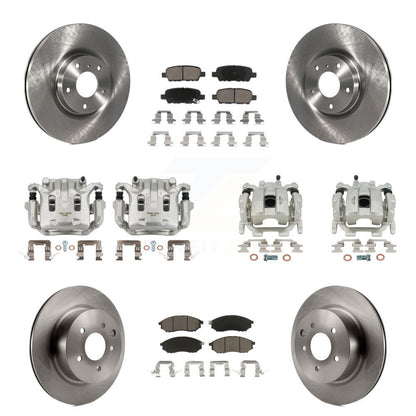 Kit de rotors d'étrier de frein avant et arrière et plaquettes en céramique (10 pièces) pour INFINITI EX3 08-12
