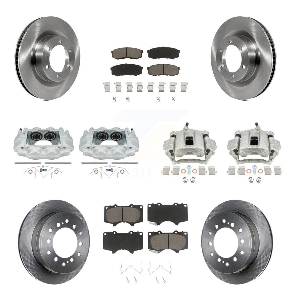 Rotor d'étrier de frein avant et arrière et Kit de plaquettes en céramique (10 pièces) pour Toyota 4Runner Lexu