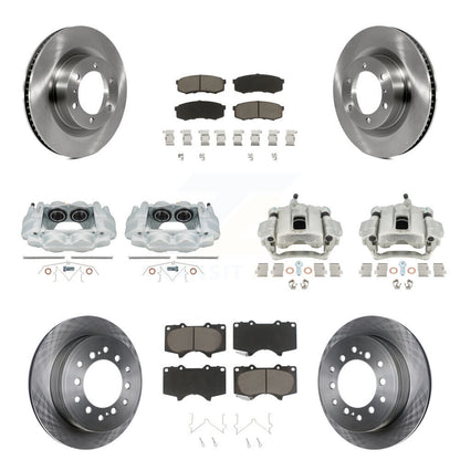 Rotor d'étrier de frein avant et arrière et Kit de plaquettes en céramique (10 pièces) pour Toyota 4Runner Lexu